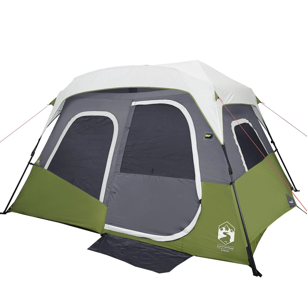 vidaXL Family Tent with LED 6-Person Light Blue Quick Release