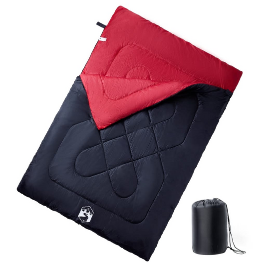 vidaXL Double Sleeping Bag with Pillows for Adults Camping 3-4 Seasons