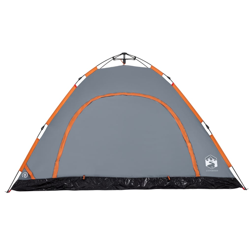 vidaXL Camping Tent 5-Person Grey Quick Release