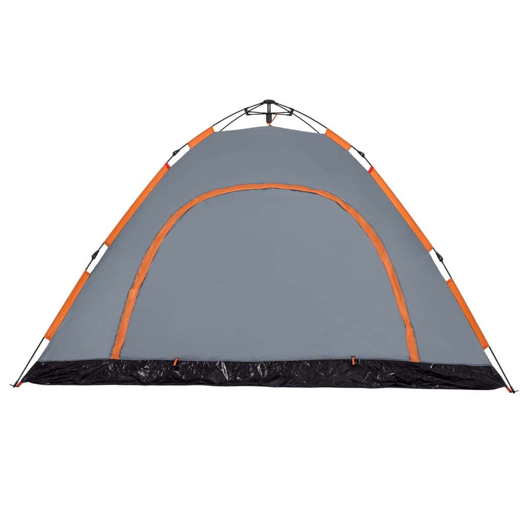 vidaXL Camping Tent 5-Person Grey Quick Release