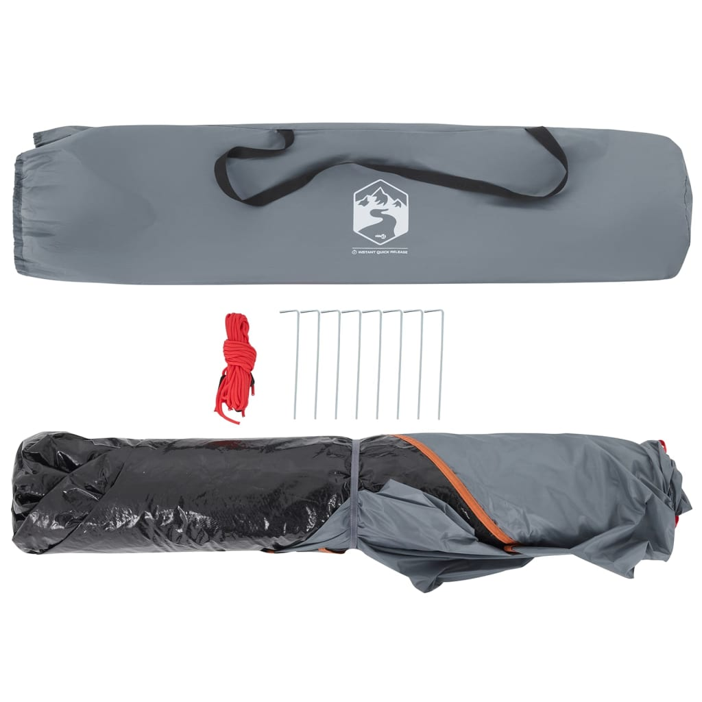 vidaXL Camping Tent 5-Person Grey Quick Release