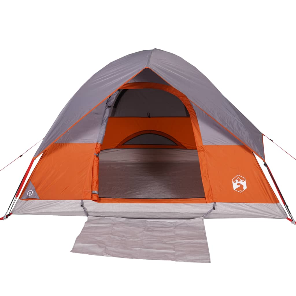 vidaXL Camping Tent Dome 4-Person Orange Waterproof