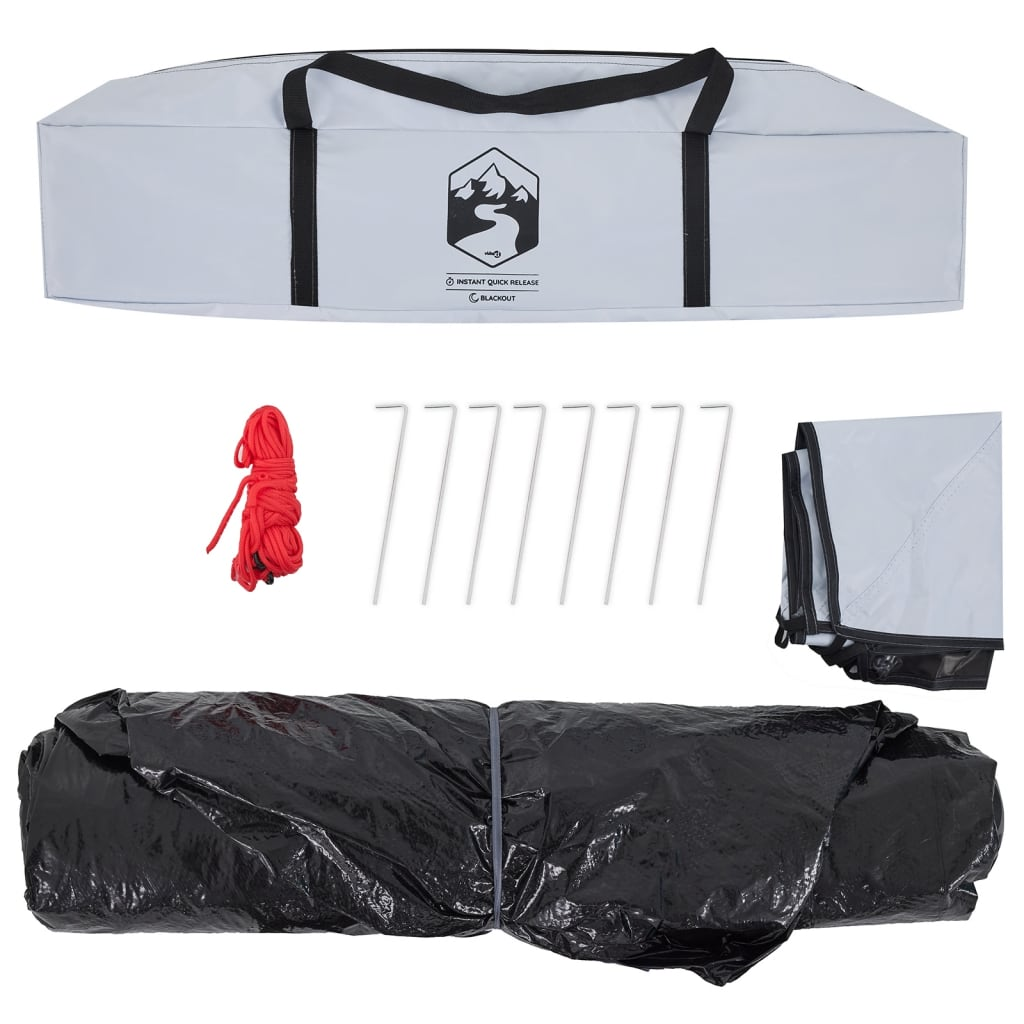 vidaXL Camping Tent Dome 3-Person White Blackout Fabric Quick Release