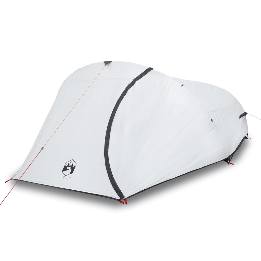 vidaXL Camping Tent Dome 4-Person White Blackout Fabric Waterproof