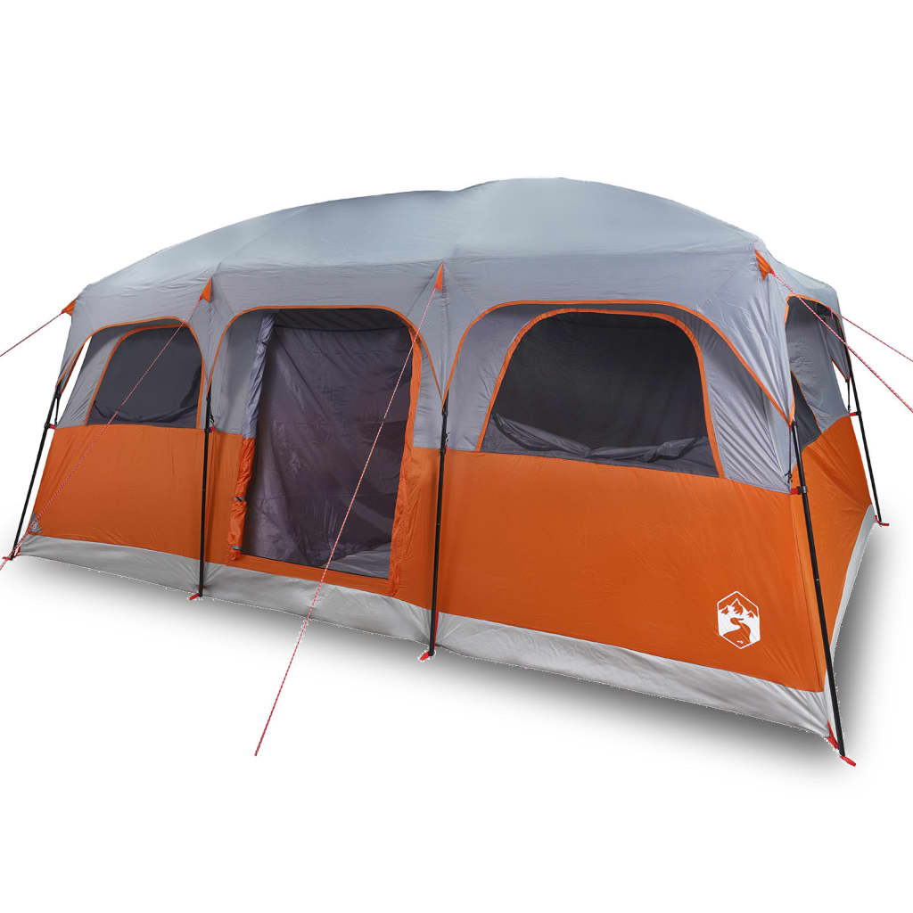 vidaXL Family Tent Cabin 9-Person Grey Waterproof