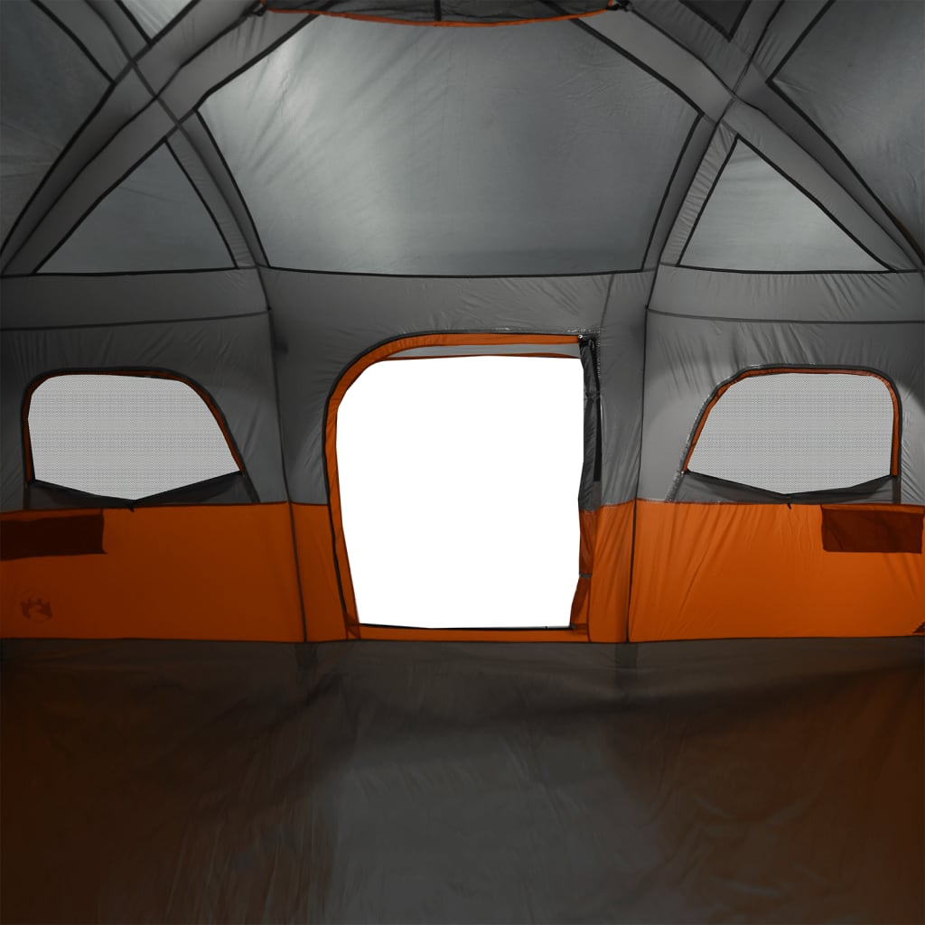 vidaXL Family Tent Cabin 9-Person Grey Waterproof