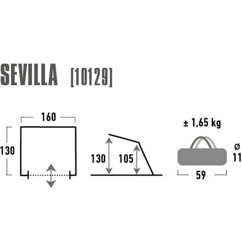 High Peak Beach Tent Sevilla blue gray 10129