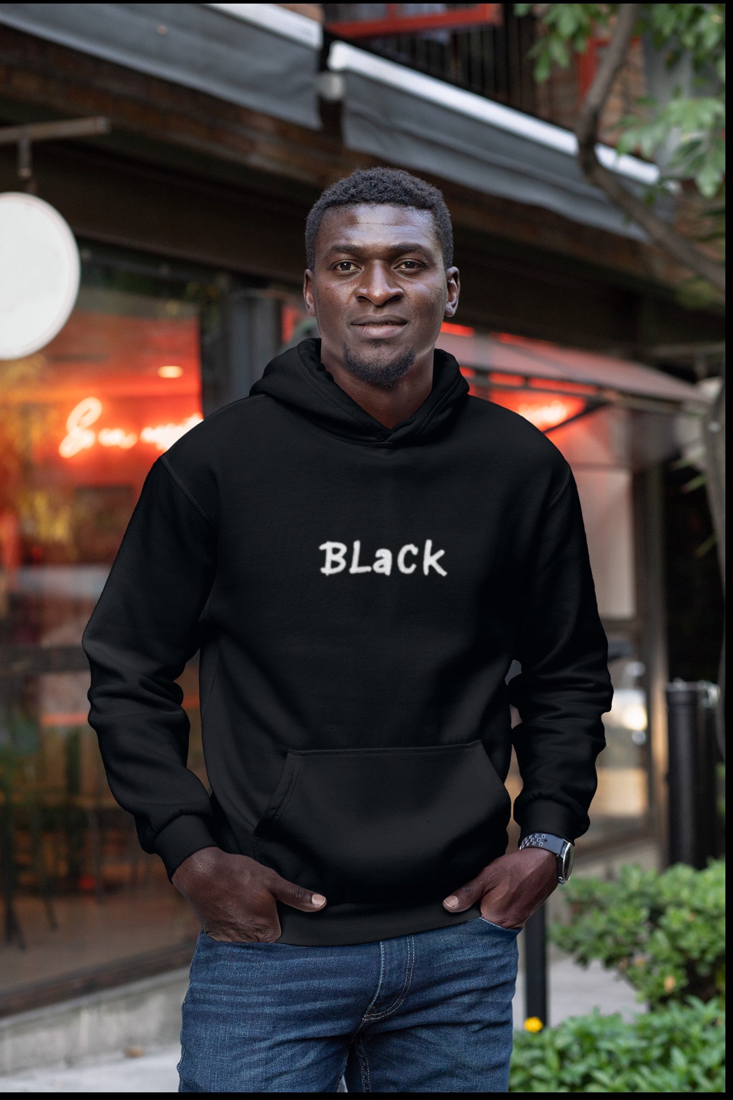 Classic Unisex "Black" Pullover Hoodie | Gildan® 18500 Black